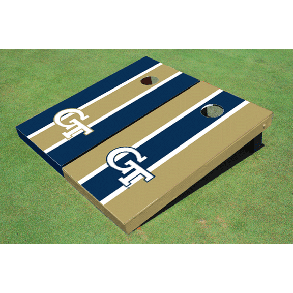 Georgia Tech Alternating Long Stripe Cornhole Boards