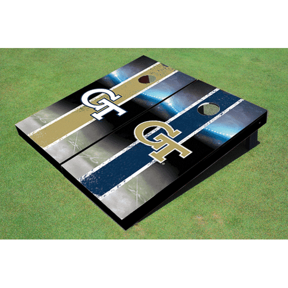 Georgia Tech Field Long Strip Alternating Themed Cornhole Boards
