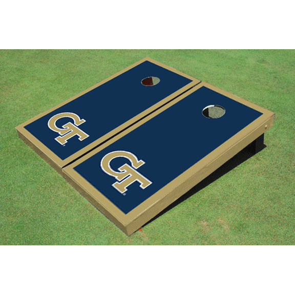 Georgia Tech Navy Matching Border Cornhole Boards