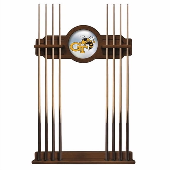 Georgia Tech Solid Wood Cue Rack with a Chardonnay Finish