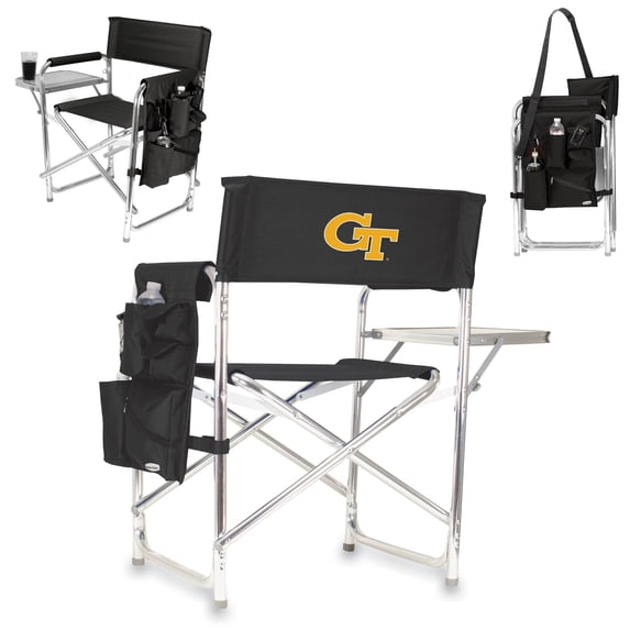 Georgia Tech Team Sports Yellow Jackets Folding Sports Chair with Table