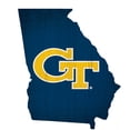 thumbnail image 1 of Georgia Tech Yellow Jackets 12" Logo State Sign, 1 of 2