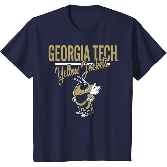 Georgia Tech Yellow Jackets Kid'S Mascot Navy T-Shirt