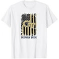 thumbnail image 1 of Georgia Tech Yellow Jackets Patriotic Retro American Flag T-Shirt, 1 of 3