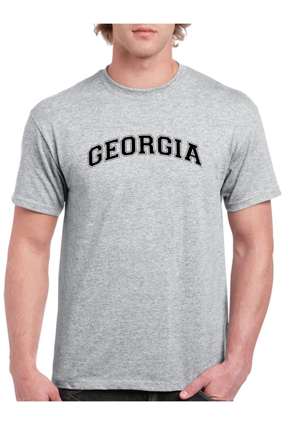 Georgia Text Men T-Shirt, Male x-Large