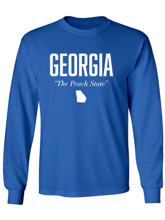 Georgia The Peach State Adult Long Sleeve T-shirt