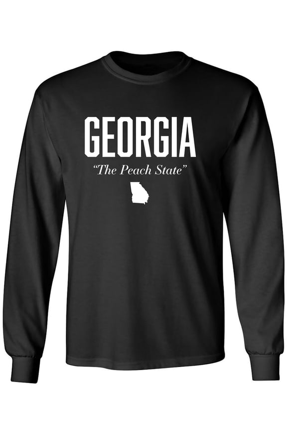 Georgia The Peach State Adult Long Sleeve T-shirt