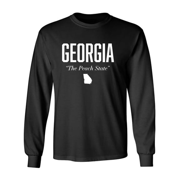 Georgia The Peach State Adult Long Sleeve T-shirt