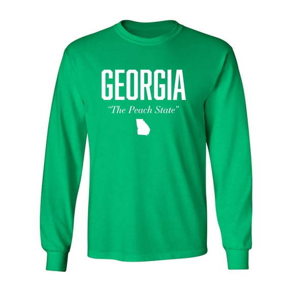 Georgia The Peach State Adult Long Sleeve T-shirt