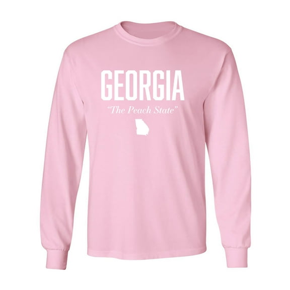 Georgia The Peach State Adult Long Sleeve T-shirt