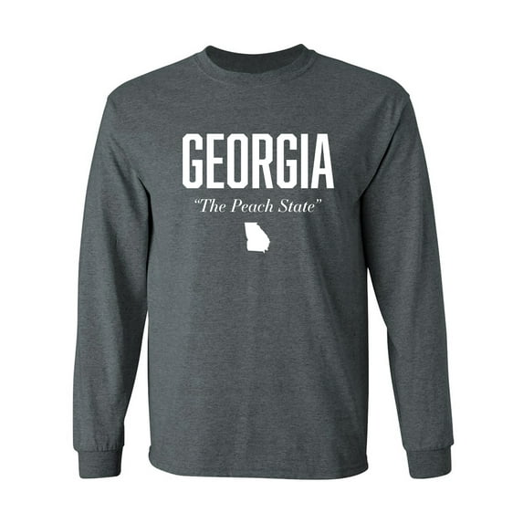 Georgia The Peach State Adult Long Sleeve T-shirt