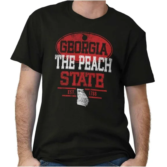 Georgia The Peach State Vacation Gift Womens or Mens Crewneck T Shirt Tee | eBay