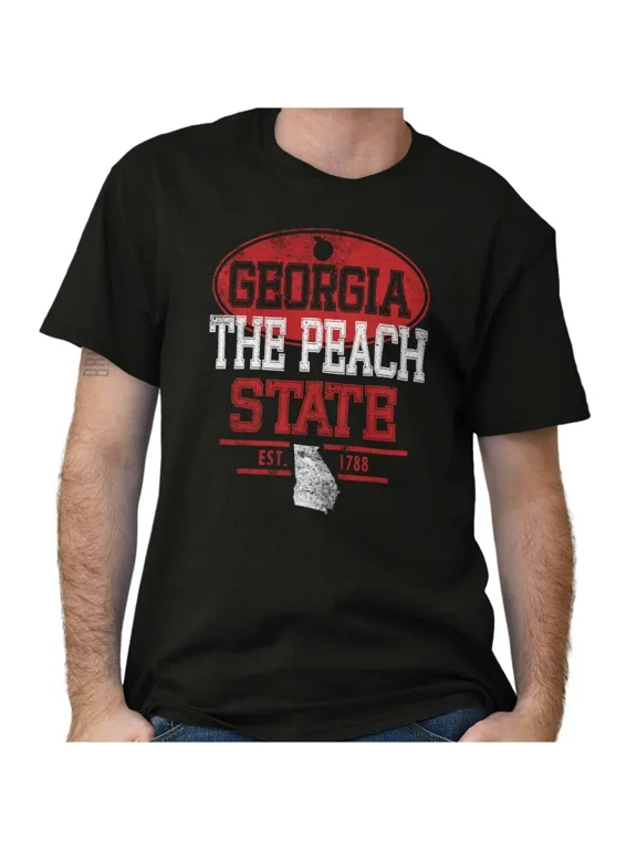 Georgia The Peach State Vacation Gift Womens or Mens Crewneck T Shirt Tee | eBay