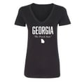 thumbnail image 1 of Georgia The Peach State Womens V-Neck T-Shirt, 1 of 2