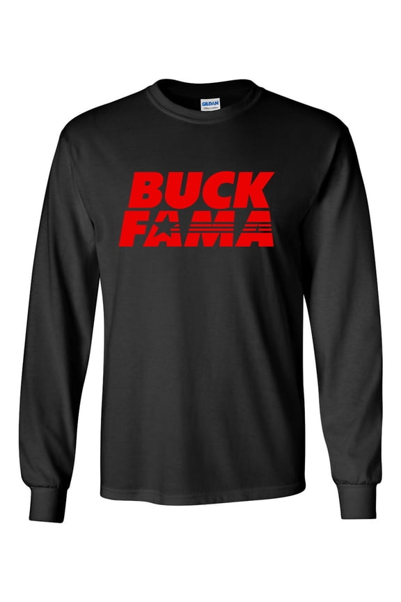 Georgia Tshirt Football Team Color Red and Black Georgia Buck Fama Funny Bulldogs Mens Long Sleeve T-shirt Graphic Tee-blk-5xl