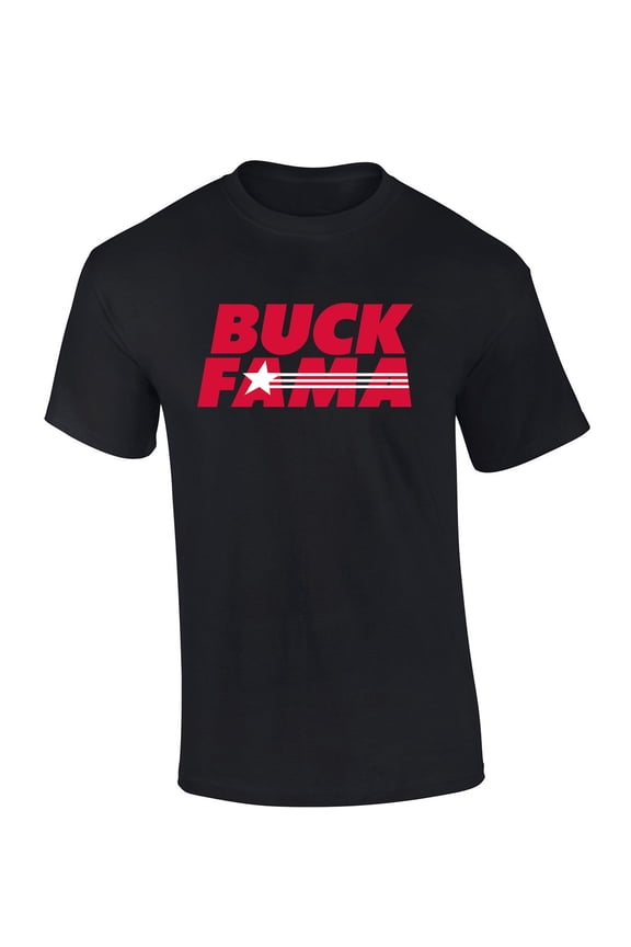 Georgia Tshirt Football Team Color Red and Black Georgia Buck Fama Funny Bulldogs Mens Short Sleeve T-shirt Graphic Tee-Black-4xl