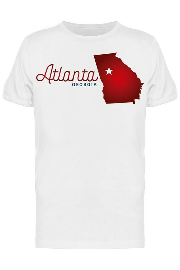 Georgia Us State Map T-Shirt Men -Image by Shutterstock, Male Small