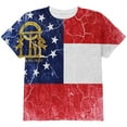 thumbnail image 1 of Georgia Vintage Distressed State Flag All Over Youth T Shirt Multi YMD, 1 of 2