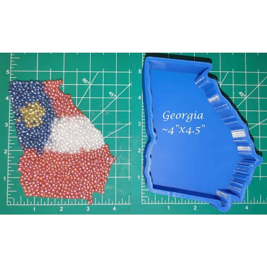 Georgia, bumpy front, silicone freshie mold
