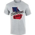 thumbnail image 1 of Georgia the State of Champions Baseball Football National Sports Champs T-shirt Graphic Tee-Sports Grey-large, 1 of 4