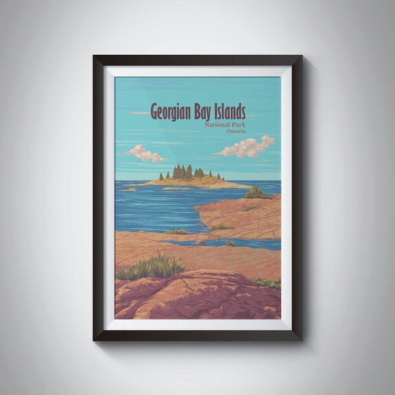 Georgian Bay Islands National Park Ontario Lake Huron, Unframed Canvas 8x10in