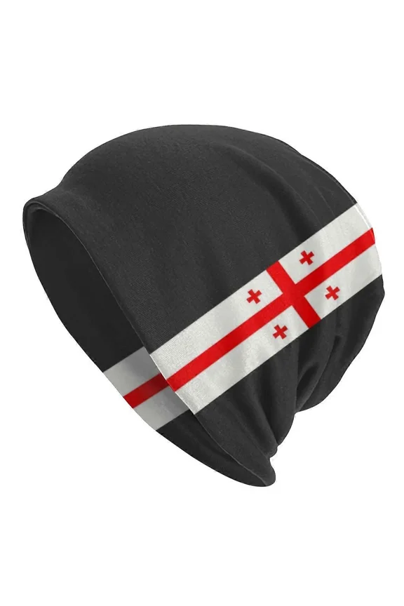 Georgian Coat Of Arms Hip Hop Beanies Caps Unisex Bonnet Winter Warm Knit Hat Adult Georgia Pride Beanie Hats Outdoor Ski Cap