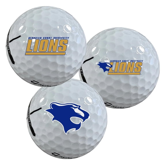 Georgian Court University Lions Logo Edition Officially Licensed NCAA Taylormade Distance+ Golf Balls 12-Pack (Dozen)