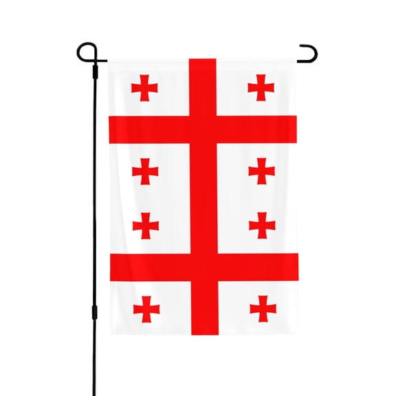 Georgian Flag House Flag Double Side Garden Flag For Outside Room House Yard Indoor 28" X 40"