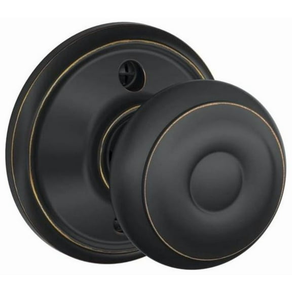 Georgian Knob Non-Turning Lock, Aged Bronze (F170 GEO 716)