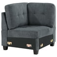 thumbnail image 1 of Georgina Upholstered Corner Chair Steel Grey, 1 of 5