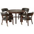 thumbnail image 1 of Georgio Dining and Poker Foldable 5-piece Set with Black Faux Leather Insert, 1 of 10