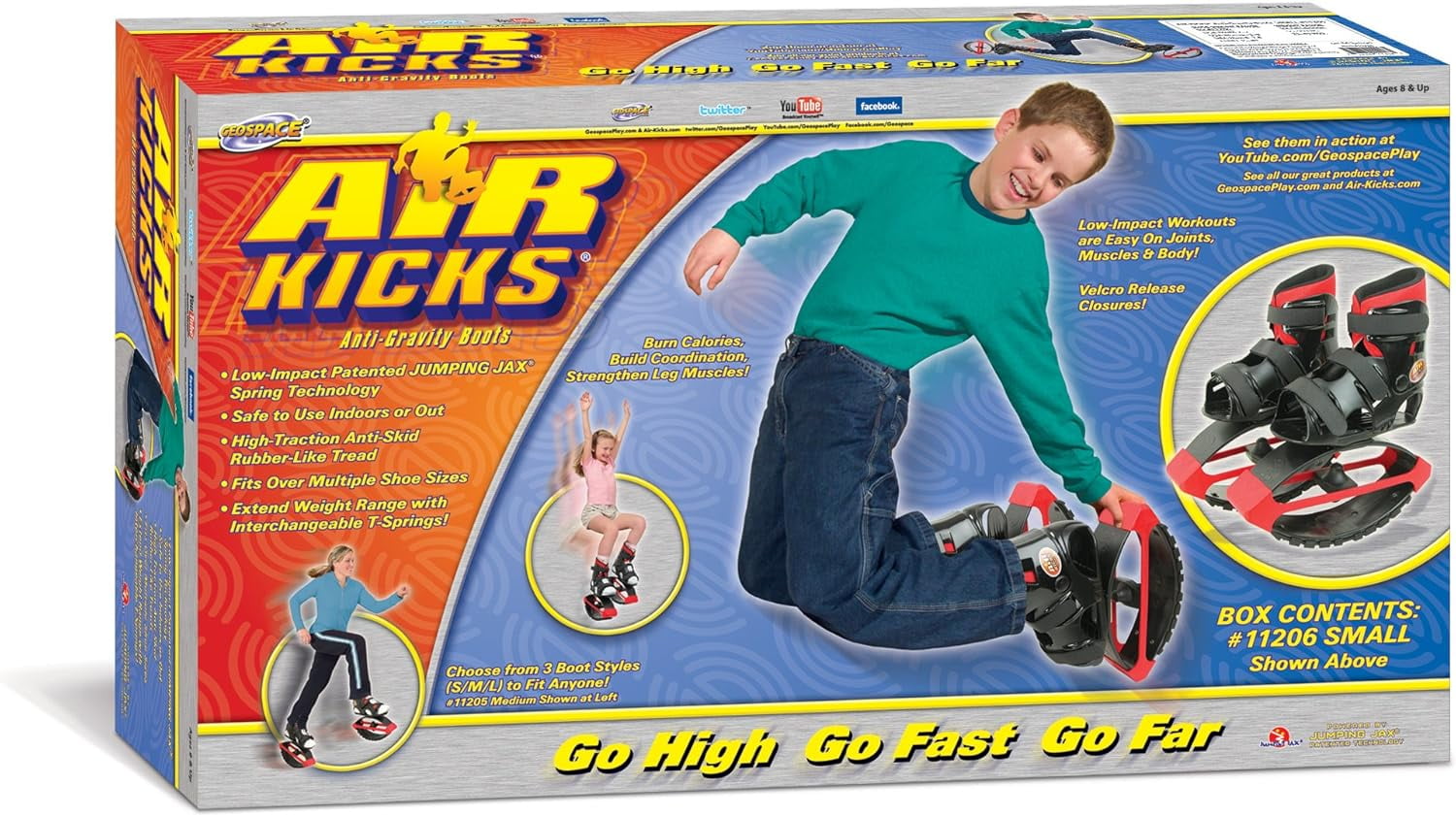 Geospace Air Kicks Anti-Gravity Running Boots - Walmart.com