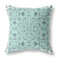 thumbnail image 1 of Geostar Wreath Palace Broadcloth Fabric Blown and Closed Pillow 16" - Aqua Blue, 1 of 4