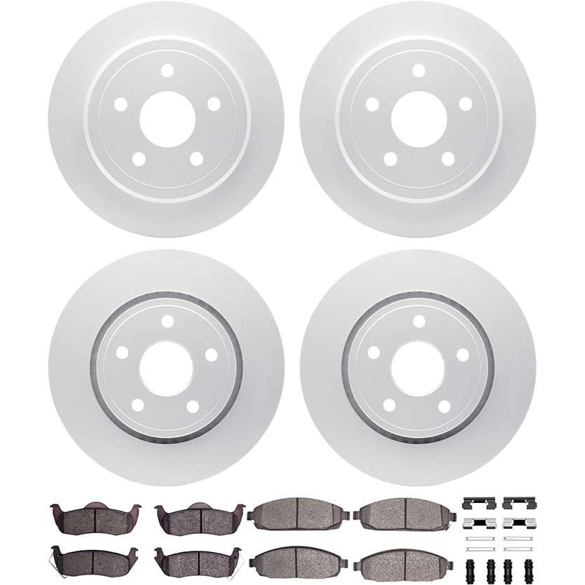 Geostop Rotors and 5000 Advanced Brake Pads (Ceramic) with Hardware for