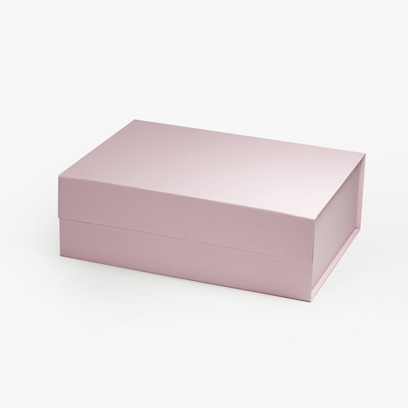 Geoto 11"×8.26"×3.74" Medium Size Luxury Rigid Foldable Magnetic Closure Collapsible Gift Packaging Boxes(Pink)