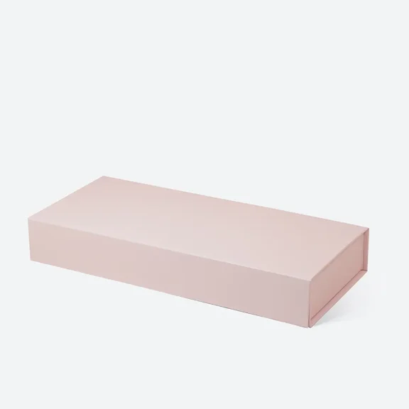 Geoto 13.6"×5.9"×2.17" F2 Size Luxury Rigid Magnetic Closure Collapsible Gift Box,Foldable Boxes for Gift Wrapping Wholesale(Pink)