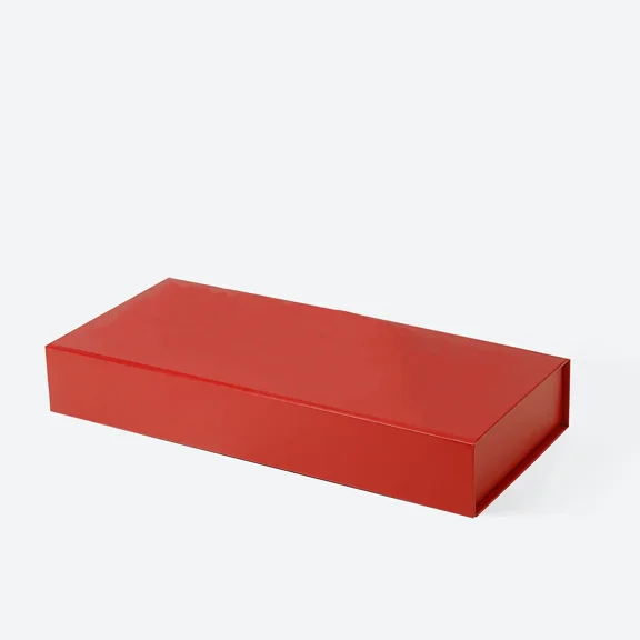 Geoto 13.6"×5.9"×2.17" F2 Size Luxury Rigid Magnetic Closure Collapsible Gift Box,Foldable Boxes for Gift Wrapping Wholesale(Red)
