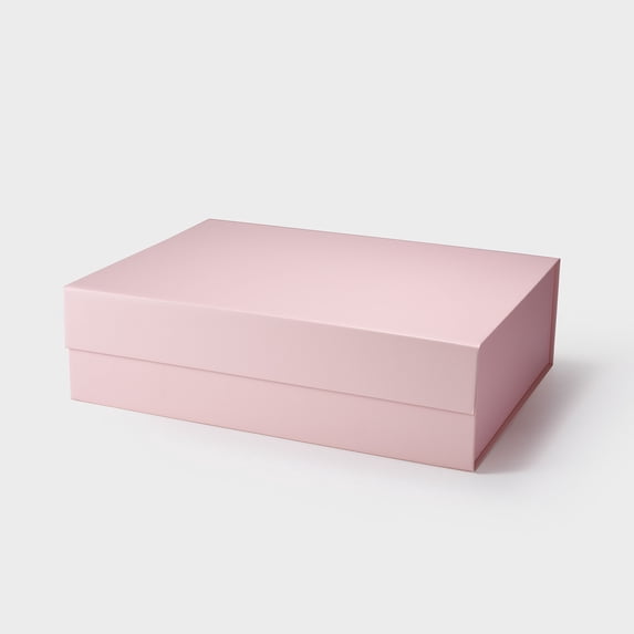 Geoto 15"x11"x4.33" Large Size Luxury Rigid Foldable Magnetic Closure Collapsible Gift Packaging Boxes(Pink)