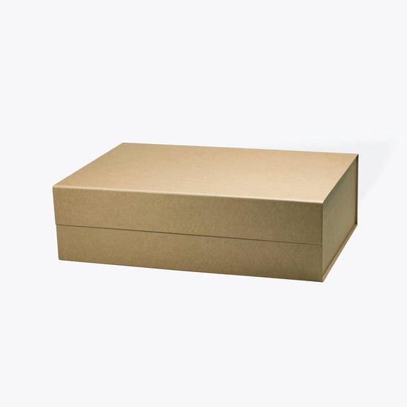 Geoto 19.7x13.4x5.8 XL Extra Large Magnetic Closure Collapsible Gift Boxes, Luxury Rigid Big Hamper Boxes Wholesale (Kraft)