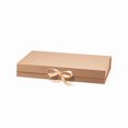 thumbnail image 1 of Geoto 23.6"×17.3"×3.15" XXL Shallow Size Luxury Rigid Foldable Magnetic Closure Collapsible Gift Packaging Boxes Wholesale(Kraft with Ribbon), 1 of 4