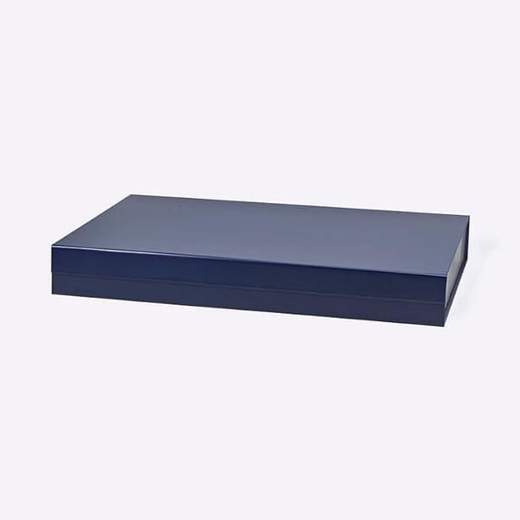 Geoto 23.6"×17.3"×3.15" XXL Shallow Size Luxury Rigid Foldable Magnetic Closure Collapsible Gift Packaging Boxes Wholesale(Navy Blue)