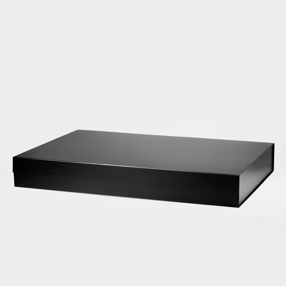 Geoto 27.56"×19.7"×3.94" XXXL Shallow Size Luxury Rigid Foldable Magnetic Closure Collapsible Gift Packaging Boxes(Black)