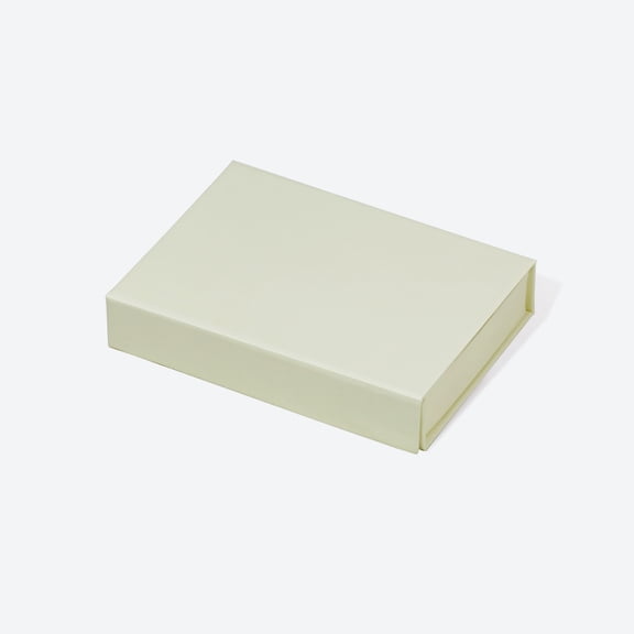 Geoto 4.72"×3.54"×0.98" Small Shallow Size Luxury Rigid Foldable Magnetic Closure Collapsible Gift Packaging Boxes(Ivory)