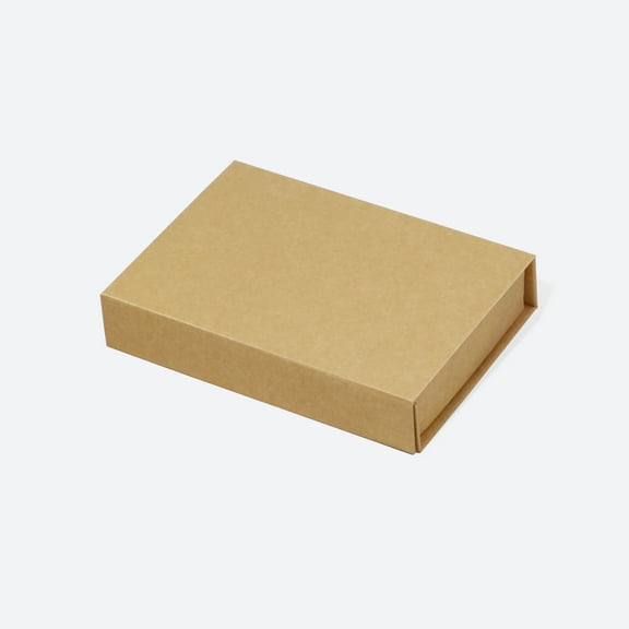 Geoto 4.72"×3.54"×0.98" Small Shallow Size Luxury Rigid Foldable Magnetic Closure Collapsible Gift Packaging Boxes(Kraft)