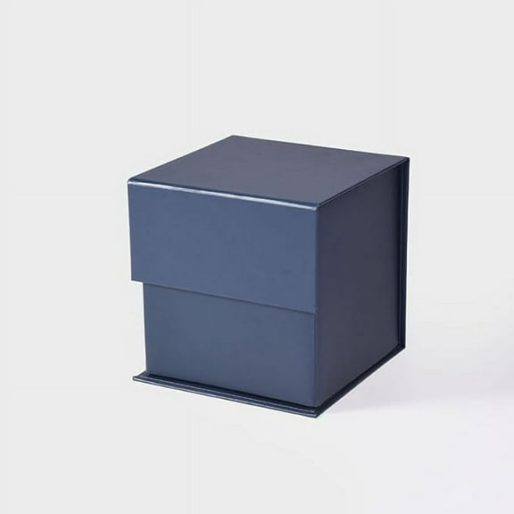 Geoto 4.72"×4.72"×4.72" Small Cube Size Luxury Candle Packaging Box, Rigid Cardboard Chocolate Packaging Boxes Wholesale(Navy Blue)