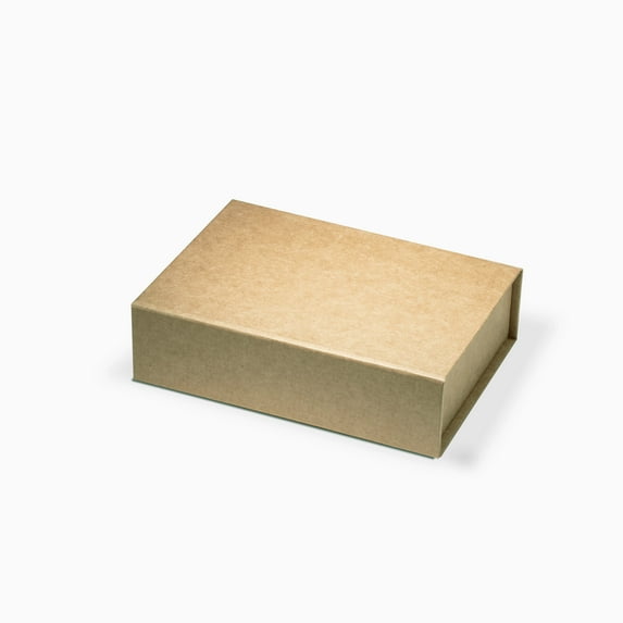 Geoto 6.9"×4.92"×1.97" A6 Shallow Size Luxury Rigid Foldable Magnetic Closure Collapsible Gift Packaging Boxes(Kraft)