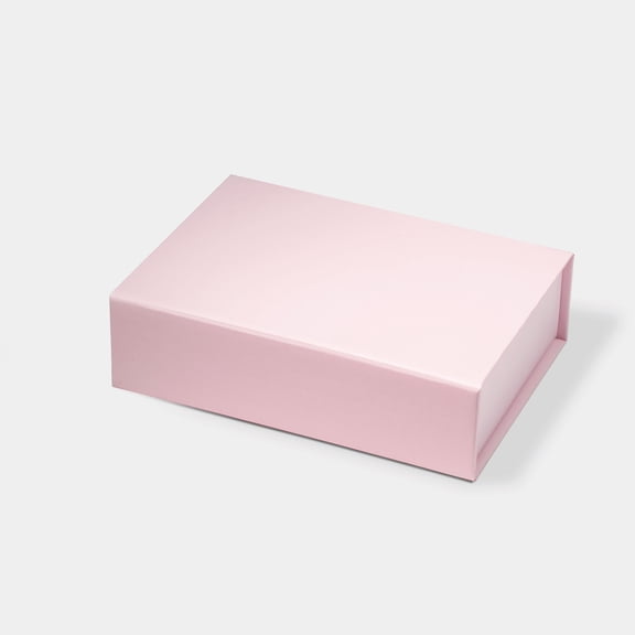 Geoto 6.9"×4.92"×1.97" A6 Shallow Size Luxury Rigid Foldable Magnetic Closure Collapsible Gift Packaging Boxes(Pink)