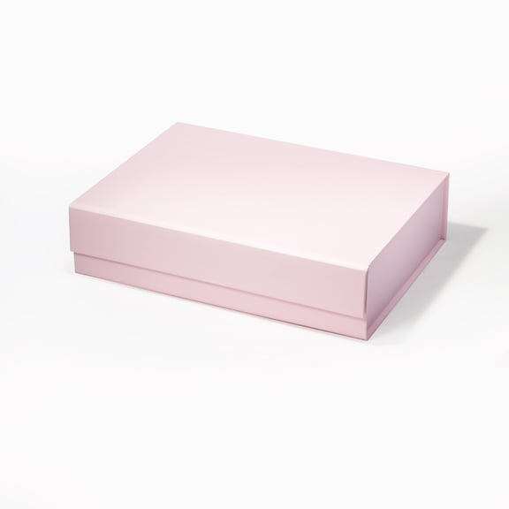 Geoto 9.25"×6.69"×2.36" A5 Shallow Size Luxury Rigid Foldable Magnetic Closure Collapsible Gift Packaging Boxes(Pink)