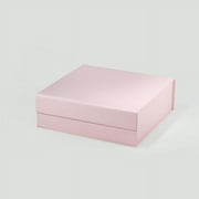 Geoto 9.25 9.25 3.14 A5 Square Size Luxury Rigid Foldable Magnetic Closure Collapsible Gift Packaging BoxesPink