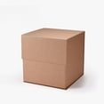thumbnail image 1 of Geoto 9.25"×9.25"×9.25" A5 Cube Size Luxury Candle Packaging Box, Rigid Cardboard Chocolate Packaging Boxes Wholesale(Kraft), 1 of 2